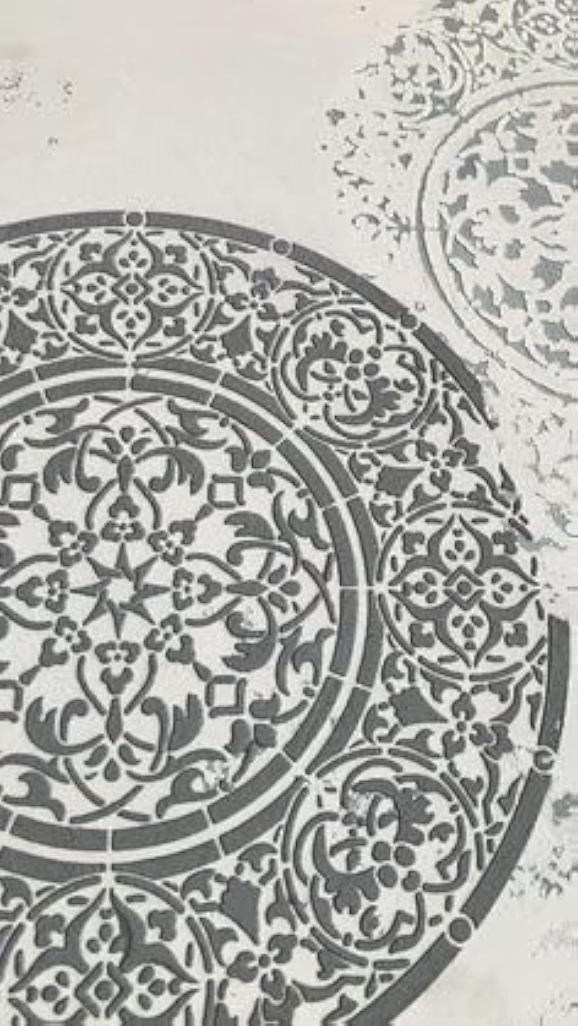 Mandala Putting Wall Stencil, 24X24 Inch